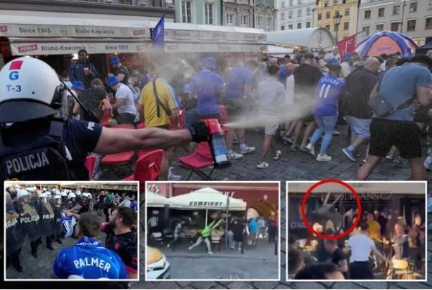 太阳报：欧协联决赛前夕，切尔西和贝蒂斯球迷在波兰发生激烈冲突